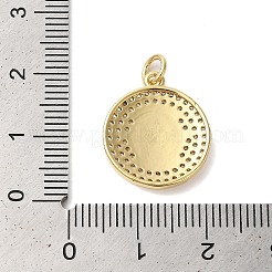 Brass Micro Pave Cubic Zirconia Pendants&nbsp;KK-K385-130A-G
