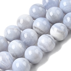 Natural Blue Lace Agate Beads Strands&nbsp;G-G344-A06-8mm