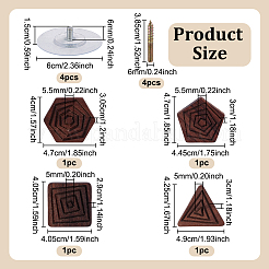 4Pcs 4 Styles Wood Drawer Pull Drop Swing Handles&nbsp;FIND-NB0006-85