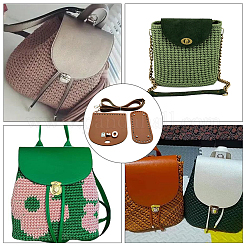 Handmade PU Leather Crochet Shoulder Bag Accessories Kits&nbsp;DIY-CL0002-52B