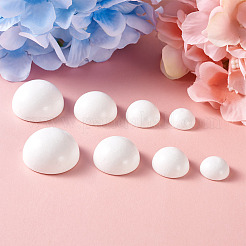 120Pcs 4 Styles Spray Painted White Wood Cabochons&nbsp;WOOD-TA0001-52