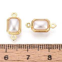 Brass ABS Imitation Pearl Connector Charms&nbsp;KK-N286-02C-G