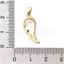 Brass Clear Cubic Zirconia Pendants&nbsp;KK-B187-08G