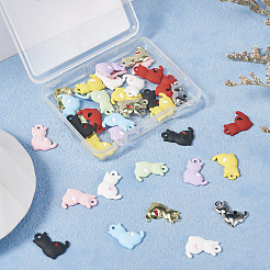 40Pcs 10 Styles Spray Printed Alloy Pendants&nbsp;FIND-TA0002-38