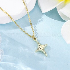 2Pcs 2 Colors Star Alloy Pendant Necklaces&nbsp;NJEW-JN05214