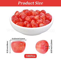100Pcs Opaque Resin Beads&nbsp;RESI-PA0001-32