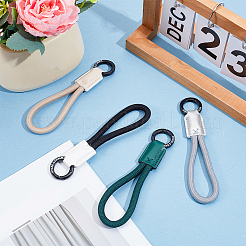 4Pcs 4 Colors PU Leather Keychains&nbsp;KEYC-GF0001-26