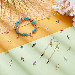 120Pcs 8 Colors Alloy Enamel Pendants&nbsp;FIND-UN0007-73