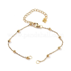 304 Stainless Steel Round Ball Cable Chain Bracelet Making&nbsp;AJEW-JB01331-01