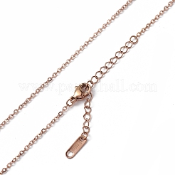 Ion Plating(IP) 304 Stainless Steel Cable Chain Necklace for Men Women&nbsp;NJEW-K245-014C