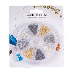 Multicolor Length 10mm/13mm Iron Screw Eye Bolt for Half Drilled Beads Eye Pin Findings Set&nbsp;IFIN-PH0010-02