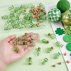 33Pcs 11 Styles Glass Cork Bottles Ornament&nbsp;AJEW-PH0025-20