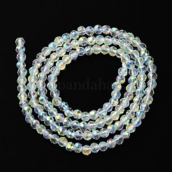 Electroplated Glass Beads Strands&nbsp;EGLA-P055-01B-AB01