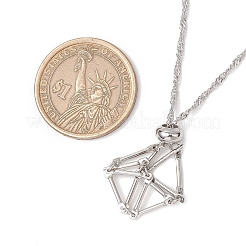 304 Stainless Steel Macrame Pouch Empty Stone Holder Necklace Making&nbsp;NJEW-JN05238-01