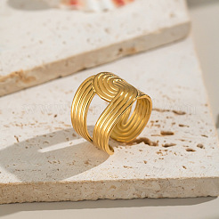 Adjustable 304 Stainless Steel Open Cuff Rings for Women&nbsp;NR2128