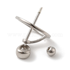Anti-Tarnish Rhodium Plated 925 Sterling Silver Locket Style Planet Pinch Bails&nbsp;STER-NH0001-55C-P