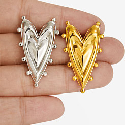 304 Stainless Steel Heart Stud Earrings&nbsp;SV2118-2