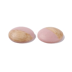 Two Tone Wood Grain Frosted Imitation Leather Style Resin Cabochons&nbsp;LS-RESI-G053-01B
