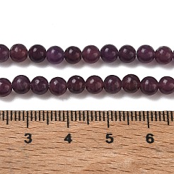 Natural Lepidolite/Purple Mica Stone Beads Strands&nbsp;LS-G-D0020-15-4mm