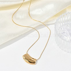304 Stainlee Steel Pendant Snake Chain Necklaces for Women&nbsp;NJEW-M087-01G-03