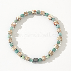 Natural Mixed Gemstone Beads Stretch Bracelets for Men&nbsp;RE8407