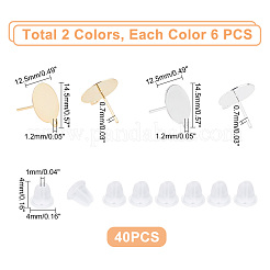 12Pcs Rack Plating Brass Stud Earring Findings&nbsp;KK-PH0001-96
