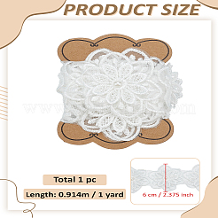 1 Yard Organza Lace Trim with Resin Imitation Pearl Beads&nbsp;OCOR-LP0004-35