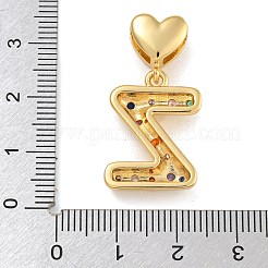 Brass Micro Pave Colorful Cubic Zirconia Pendants&nbsp;LS-KK-P281-01G-Z
