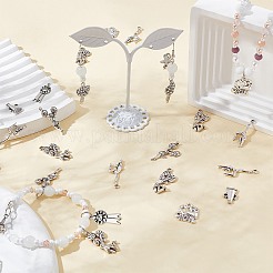 80Pcs 8 Style Tibetan Style Alloy Pendants&nbsp;TIBEP-SC0002-19