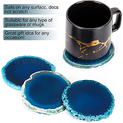Dyed Sliced Agate Drinks Cup Mat&nbsp;G-WH0028-01