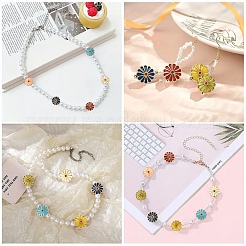35Pcs 7 Colors Alloy Enamel Beads&nbsp;ENAM-YW0008-16