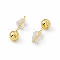 Brass Tiny Ball Stud Earrings for Women&nbsp;EJEW-P211-02G