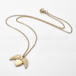 304 Stainless Steel Pendant Necklaces&nbsp;NJEW-E141-35