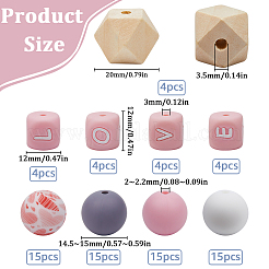 Silicone Alphabet Beads for Bracelet or Necklace Making&nbsp;SIL-SP0001-07