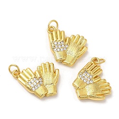 Rack Plating Brass Micro Pave Cubic Zirconia Pendants&nbsp;KK-C030-11G