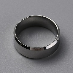 304 Stainless Steel Wide Band Finger Rings for Women Men&nbsp;RJEW-WH0009-12D