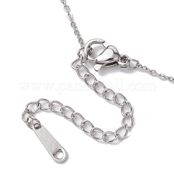 Gradient Color Gemstone Chip & Alloy Pendant Necklaces&nbsp;NJEW-JN05074