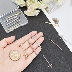 12Pcs 3 Color 201 Stainless Steel Pendants&nbsp;STAS-UN0045-12