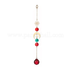 Glass Teardrop & Octagon Window Hanging Suncatchers&nbsp;HJEW-JM00928