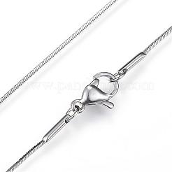 Non-Tarnish 304 Stainless Steel Snake Chain Necklaces&nbsp;NJEW-D285-36P