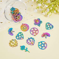28Pcs 7 Style 304 Stainless Steel Pendants&nbsp;STAS-FH0001-71