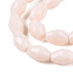 Opaque Solid Color Imitation Jade Glass Beads Strands&nbsp;EGLA-A037-P6x8mm-D02
