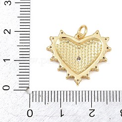 Brass Micro Pave Clear Cubic Zirconia Pendants&nbsp;KK-L275-71K-G