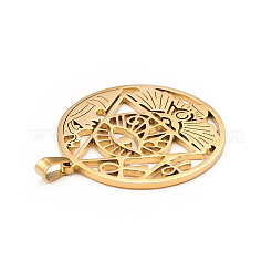 304 Stainless Steel Hollow Pendants&nbsp;LS-STAS-P321-02G