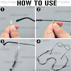 1Pc Polymer Clay with Alloy and Crystal Neck Strap for Eyeglasses&nbsp;AJEW-CN0005-04D