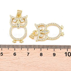 Brass Micro Pave Cubic Zirconia Pendants&nbsp;KK-C162-079G-02