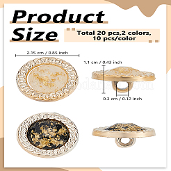 20Pcs 2 Colors 1-Hole ABS Plastic Buttons&nbsp;BUTT-LP0001-80