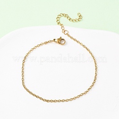 304 Stainless Steel Cable Chain Bracelets&nbsp;BJEW-C134-01D-G