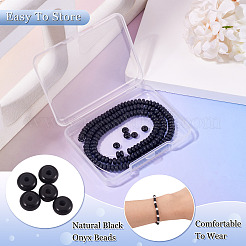 1 Strand Natural Black Onyx(Dyed & Heated) Beads Strands&nbsp;G-TA0002-78