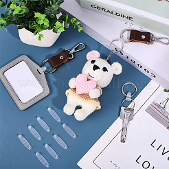 300Pcs PP Plastic Badge Strap Clip Key Chain Connector Plastic Keychain Clip for Card Holder&nbsp;FIND-NB0006-90